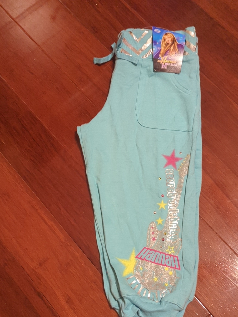 Girls' Teal Graphic Jogger Pants